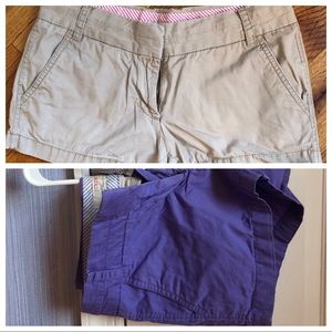 TWO pairs of J.Crew “broken-in” chino shorts Sz 2